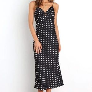 NWOT Petal & Pup Slip Dress Black Dots - Size 6